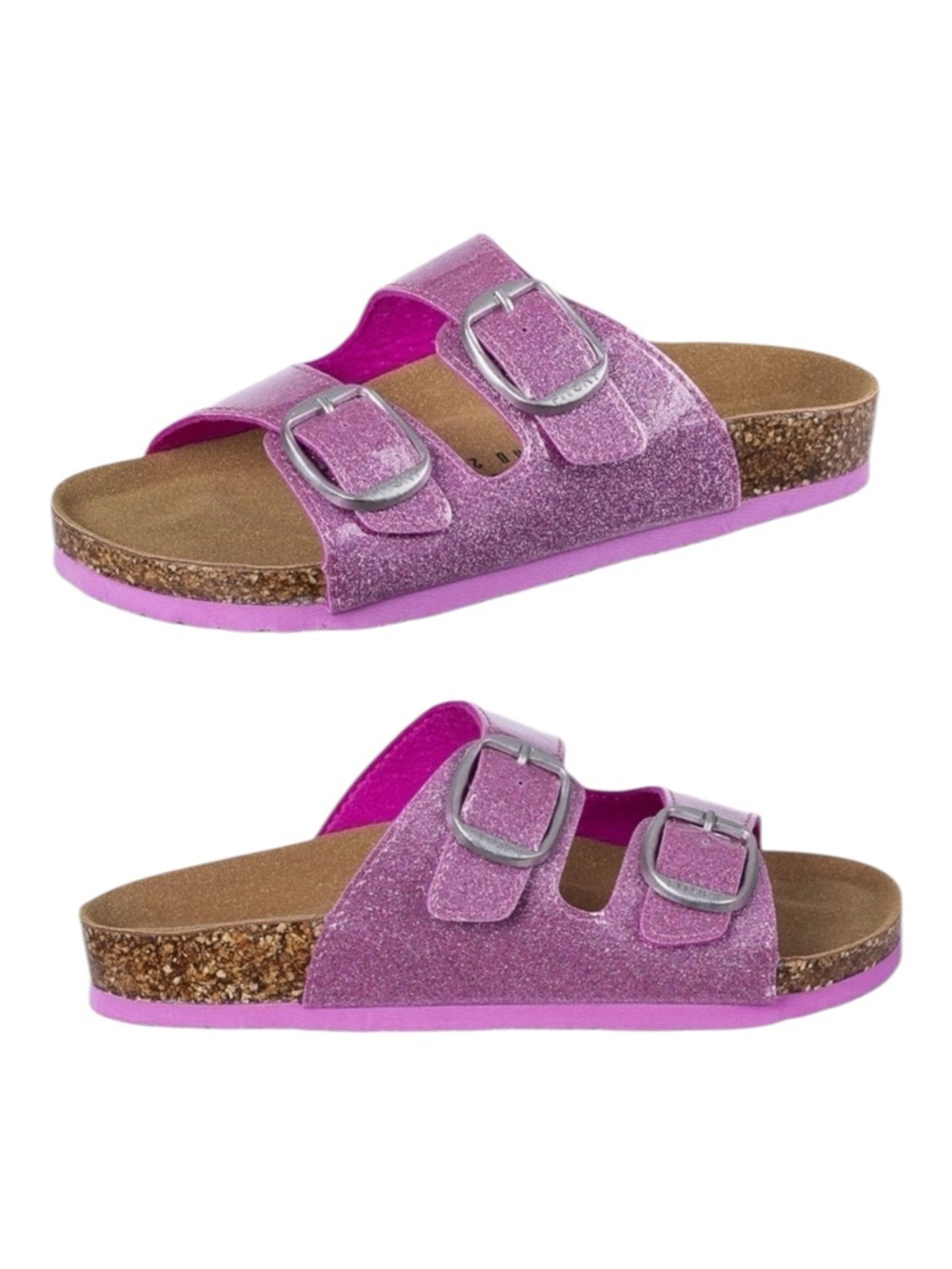 Glitter Pink Jelly Slide Sandals